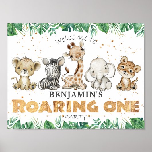 ジャングルサファリローリングワンバースデーパーティー ポスター (正面)