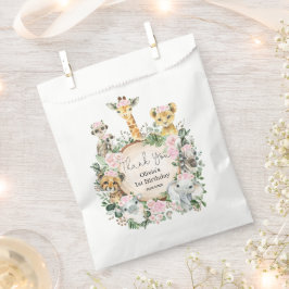 ジャングルサファリワイルドアニマルズフローラガール誕生日 フェイバーバッグ