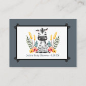 ジャングルサファリワイルドベビーシャワーアドバイス エンクロージャーカード (裏面)