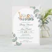 ジャングルサファリワイルドベビーシャワー 招待状 (スタンド正面)