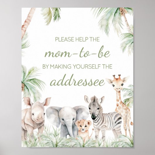 ジャングルサファリワイルドワンアニマルエンベロープステーション ポスター (正面)