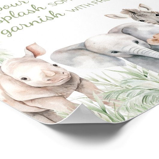 ジャングルサファリワイルドワンアニマルモマオサバー ポスター (角)