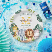 ジャングルサファリワイルドワンテーマの誕生日 ペーパープレート (パーティー)