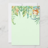 ジャングルサファリワイルドワンファースト誕生日パーティー 招待状 (裏面)