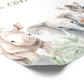 ジャングルサファリワイルドワン動物ありがとう来。 ポスター (角)