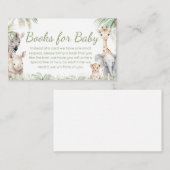 ジャングルサファリワイルドワン動物の本ベビー エンクロージャーカード (正面/裏面)