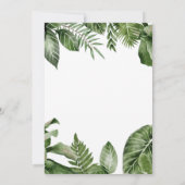 ジャングルサファリワイルドワン誕生日アマゾンジャガー 招待状 (裏面)