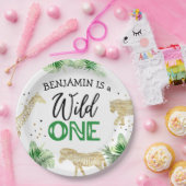 ジャングルサファリワイルドワン誕生日 ペーパープレート (パーティー)