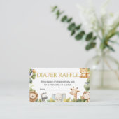 ジャングルサファリ動物おむつラッフル エンクロージャーカード (スタンド正面)