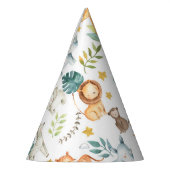 ジャングルサファリ動物かわいい幼児の誕生日パーティー パーティーハット (左)