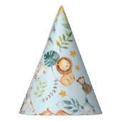 ジャングルサファリ動物かわいい幼児の誕生日パーティー パーティーハット (左)