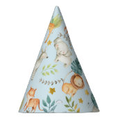 ジャングルサファリ動物かわいい幼児の誕生日パーティー パーティーハット (右)