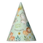 ジャングルサファリ動物かわいい幼児の誕生日パーティー パーティーハット (右)