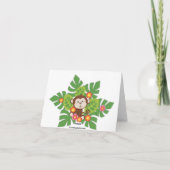 ジャングルサファリ動物のありがとうカード サンキューカード (裏面)