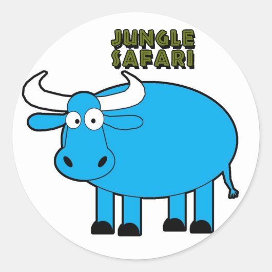 ジャングルサファリ動物のシール ラウンドシール (正面)