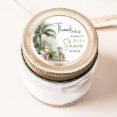 ジャングルサファリ動物のベビースワーカワイアありがとう ラウンドシール