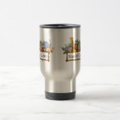 ジャングルサファリ動物の森の水色 トラベルマグ (中央)