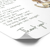 ジャングルサファリ動物の深夜おむつサイン ポスター (角)