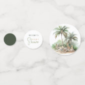 ジャングルサファリ動物の赤ちゃんシャワーテーブル コンフェッティ (正面)