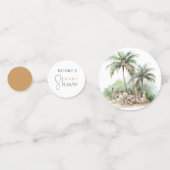 ジャングルサファリ動物の赤ちゃんシャワーテーブル コンフェッティ (裏面)