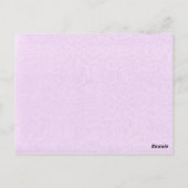 ジャングルサファリ動物の赤ちゃんシャワービンゴカード ポストカード (裏面)