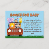 ジャングルサファリ動物の赤ちゃんシャワーベビー エンクロージャーカード (正面)