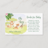 ジャングルサファリ動物オ男の子の赤ちゃんシャワー エンクロージャーカード (正面)