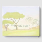 ジャングルサファリ動物オ男の子の赤ちゃんシャワー ゲストブック (裏面)