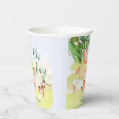 ジャングルサファリ動物オ男の子の赤ちゃんシャワー 紙コップ (右)