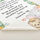 ジャングルサファリ動物カスタムのメッセージ シェルパブランケット (3/4)