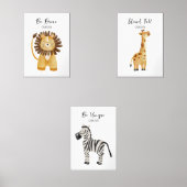 ジャングルサファリ動物カスタム文字名子供部屋 (正面)