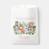 ジャングルサファリ動物ガールベビーシャワーのお気に入りバッグ フェイバーバッグ (正面)