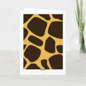 ジャングルサファリ動物パーソナライズされた誕生日ガールズ カード (裏面)