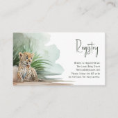 ジャングルサファリ動物ベビーレジストリQRコード エンクロージャーカード (正面)