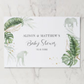 ジャングルサファリ動物モダンベビーシャワーランチョンマット ペーパーパッド (正面)