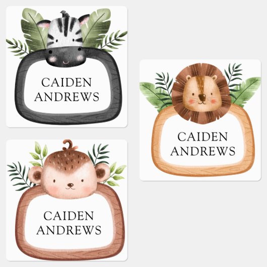 ジャングルサファリ動物学校保育園 ラベル (グループ)