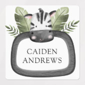 ジャングルサファリ動物学校保育園 ラベル (デザイン1)