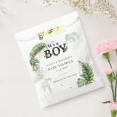 ジャングルサファリ動物自然テーマボーイベビーシャワー フェイバーバッグ (封をした状態)