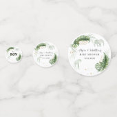 ジャングルサファリ動物自然ボーイベビーシャワー コンフェッティ (裏面)