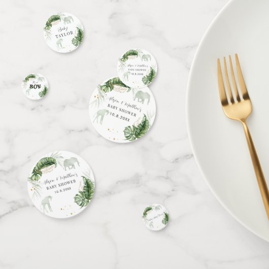 ジャングルサファリ動物自然ボーイベビーシャワー コンフェッティ (グループ)