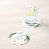 ジャングルサファリ動物自然ボーイベビーシャワー ラウンドペーパーコースター (インサイチュ)