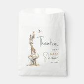 ジャングルサファリ動物野生の赤ちゃんシャワーありがとう フェイバーバッグ (正面)