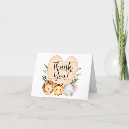 ジャングルサファリ動物 サンキューカード