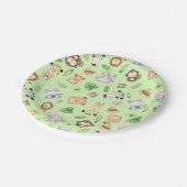 ジャングルサファリ動物 ペーパープレート (アングル)