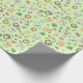 ジャングルサファリ動物 ラッピングペーパー (角)