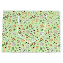 ジャングルサファリ動物 ラージペーパーバッグ