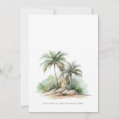 ジャングルサファリ動物「ワイルドワン」子供の誕生日 招待状 (裏面)