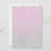 ジャングルサファリ女の子ボホピンクの赤ちゃんシャワー 招待状 (裏面)