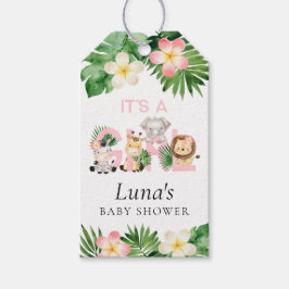 ジャングルサファリ女の子メッセージカード ギフトタグ