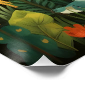 ジャングルサファリ子供部屋プリント ポスター (コーナー)